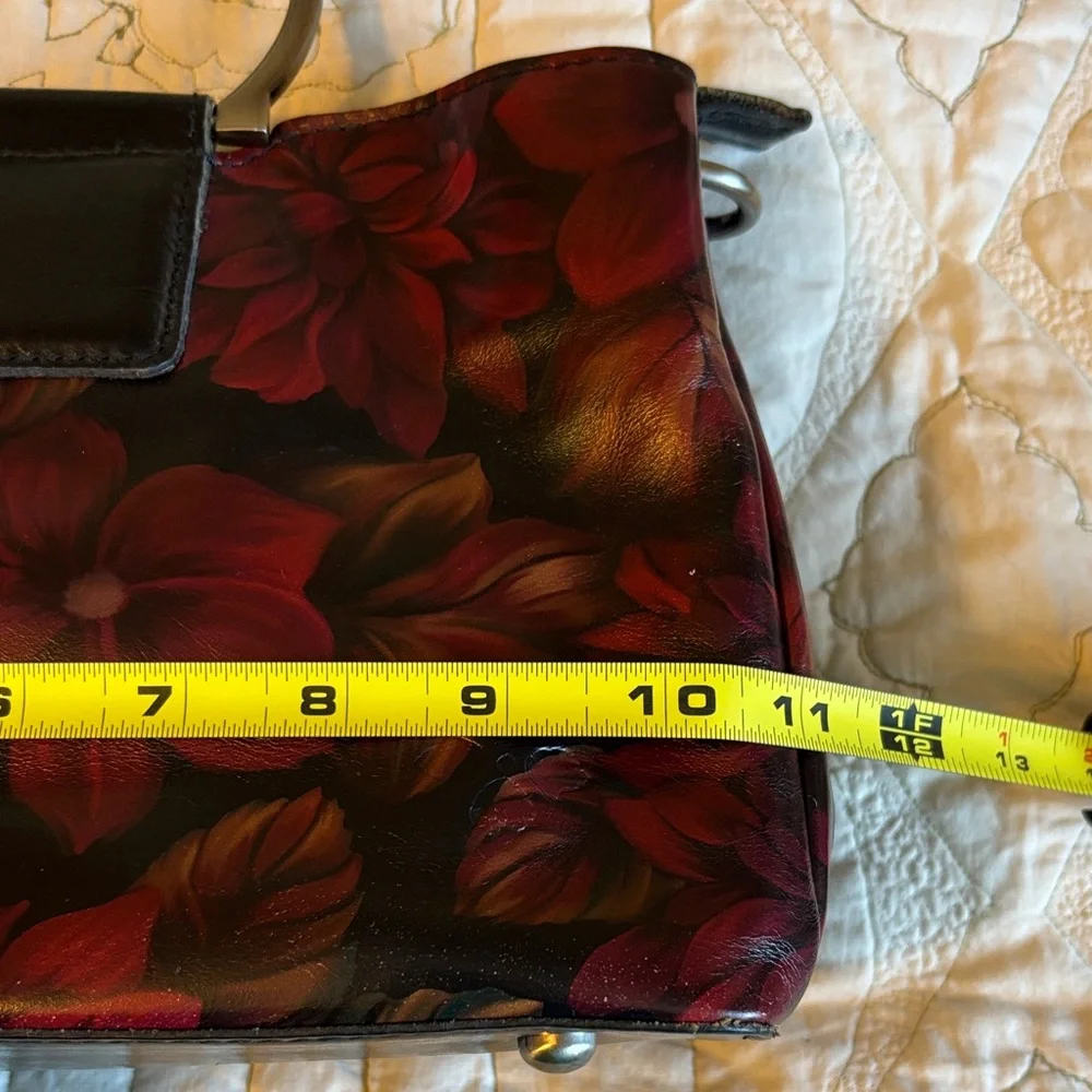 FALL COLORS SALE Patricia Nash Empoli Rustic Mums Metal Handle Handbag